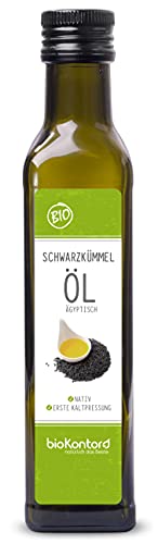Schwarzkümmelöl ägyptisch BIO 250 ml I gefiltert - 100% rein I nativ und kaltgepresst von bioKontor