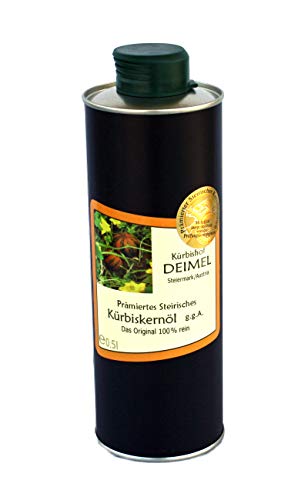 Kürbishof DEIMEL - Original Steirisches Kürbiskernöl g.g.A. aus Österreich (500 ml) - Direkt vom Erzeuger - Jährlich prämiert