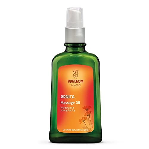 WELEDA Bio Arnika Massage-Öl 100 ml - pflegendes Naturkosmetik Körper Öl gegen Verspannungen und Verkrampfungen der Muskeln. Ideal für vor und nach dem Sport