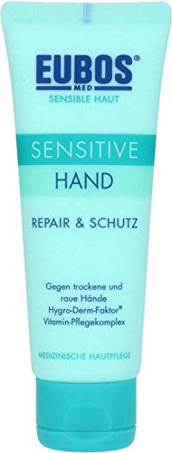 Eubos Sensitive Hand Repair & Schutz Creme Spar-Set 2 x 75 ml Gegen trockene und raue Hände Hygro-Derm-Faktor, Vitamin Pflegekomplex