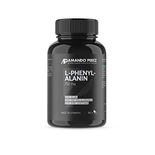 L-Phenylalanin 750 mg pro Kapsel • 100 vegane Kapseln • Hochdosiert • Made in Germany