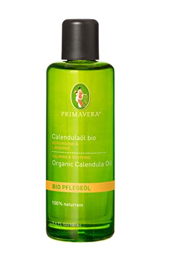 PRIMAVERA Pflegeöl Calendulaöl bio 100 ml - Naturkosmetik, Pflanzenöl, Babypflege - beruhigend, schützend - vegan