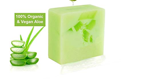 Aloe Vera Seife | Organisch & Vegan | Natürliche, Feuchtigkeitsspendende & hautpflegende Handseife, 100g | Erwachsene & Babypflege | Premium Qualität | Aloe Secret Essentials