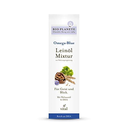 Bio Planète Omega Blue Leinöl-Mixtur zur Nahrungsergänzung, 2er Pack (2 x 100 ml)