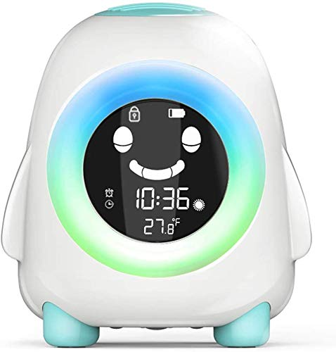 Kinder Lichtwecker, Cadrim Wake Up Kinderwecker Lichtwecker, Kinder schlafen Trainer mit 7 Farben Ändern, Kindertagesgeschenk für Kinder, Aufladen USB