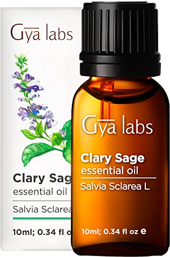 Gya Labs Muskatellersalbei Ätherisches Öl für Entspannung und Schlaf - Reine Muskatellersalbei Öl für Haare - 100 Naturreine für Diffuser Aromatherapie, Aromaöl und Duftöl - 10ml
