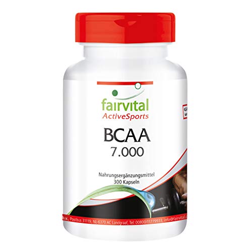 BCAA Kapseln - HOCHDOSIERT - Verzweigtkettige Aminosäuren - VEGAN - Leucin + Valin + Isoleucin - 300 Kapseln