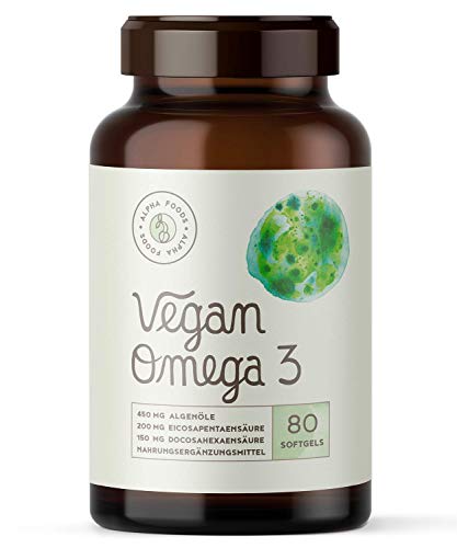 Vegane Omega 3 Kapseln mit richtigem Verhältnis von EPA und DHA