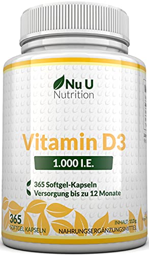 Nu U Nutrition Vitamin D3 1000 IU