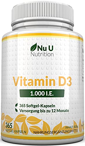 Nu U Nutrition Vitamin D3 1000 IU