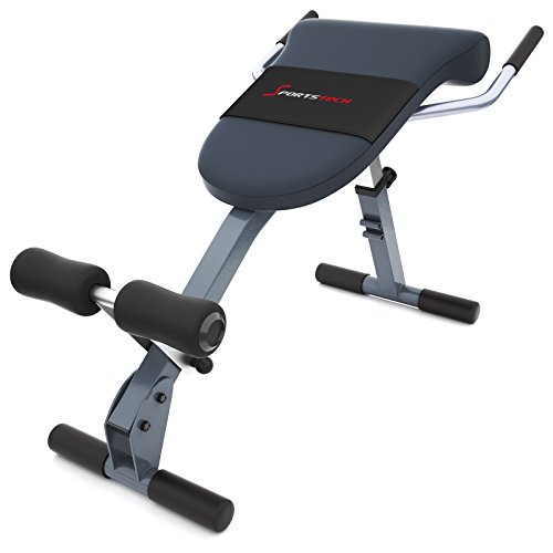 Sportstech einzigartiger 3in1 Rückentrainer & Bauchtrainer mit innovativem Anti-Rutsch Design, multifunktionaler BRT200 mit ergonomischem Polster & 5 Schwierigkeitsgraden, klappbar Dank Quick Release