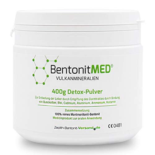 Bentonit MED® Detox-Pulver 400g, CE geprüftes Medizinprodukt