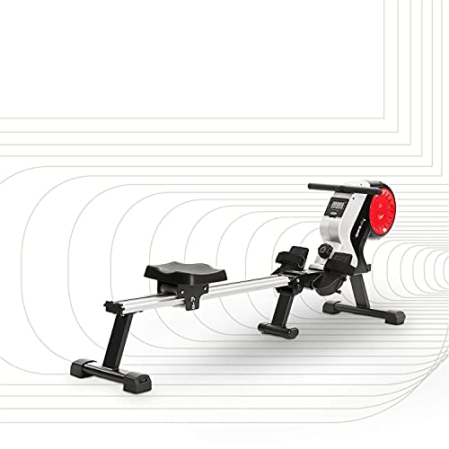 SportPlus Rudergerät klappbar für zuhause - 8 Stufen, leises & wartungsfreies Magnetbremssystem,...