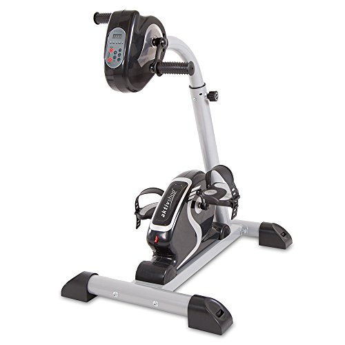 maxVitalis 2in1 Arm- und Beintrainer Pedaltrainer mit Motor, Trainingscomputer & Massage-Handgriffe,...