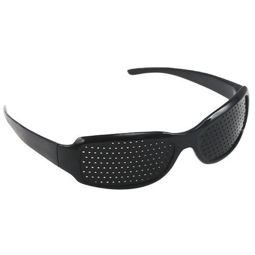 Accessotech Schwarz Sehvermögen Verbesserung Vision Pflege Training Brillen Lochkamera Brille Training