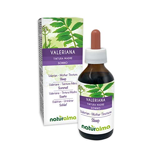 Baldrian (Valeriana officinalis) Wurzeln Alkoholfreier Urtinktur Naturalma | Flüssig-Extrakt Tropfen 100 ml | Nahrungsergänzungsmittel | Veganer