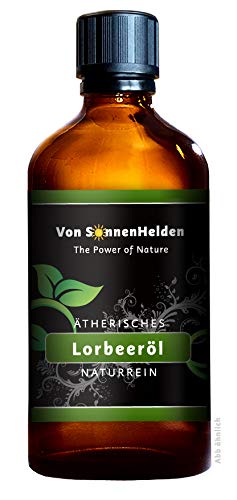 (43,90€/100ml) PREMIUM Ätherisches Lorbeeröl (Lorbeerblattöl) 50 ml • 100% Naturrein. Duftöl und Aromaöl z.B. für Wellness, Entspannung, Raumduft, Öllampe, Diffuser.