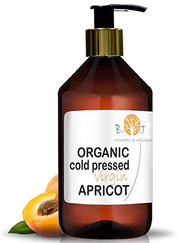 B.O.T. Cosmetic & Wellness Aprikosenkernöl kalt gepresst BIO Organische Massageöl Haaröl Gesichtsöl bartöl, 500 ml