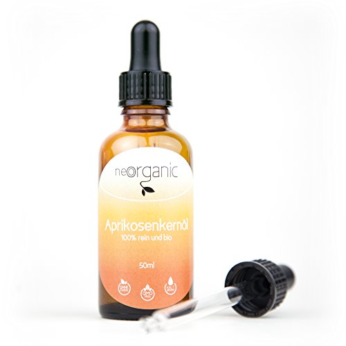 Bio Aprikosenkernöl (Prunus Armeniaca (Apricot) Kernel Oil) – aus kontrolliert bilogischem Anbau, spendet der Haut Feuchtigkeit, macht sie geschmeidig – Kosmetikum für die Hautpflege – 50ml