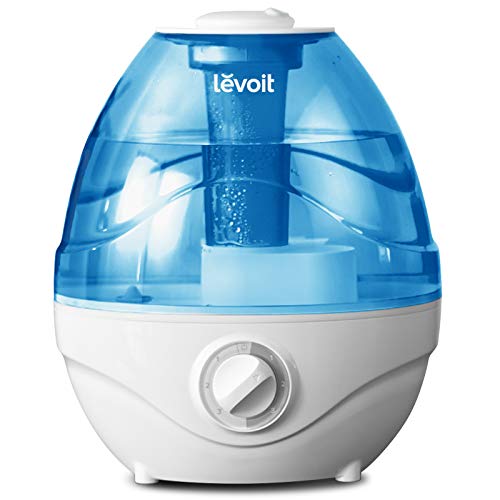 Luftbefeuchter Schlafzimmer, Levoit 2,4L Humidifier Raumbefeuchter mit 3 Nebelstufen Auto-Abschaltung, Ultraschall Luftbefeuchter Baby mit Nachtlicht, max.Betriebszeit 24 Std, 360° drehbare Dampfdüse