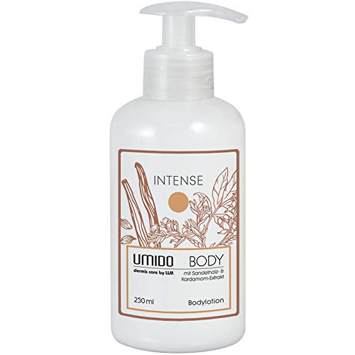 UMIDO Body-Lotion Spender 250 ml Kardamom-Extrakt & Sandelholz-Extrakt | ohne Parabende | Feuchtigkeitsmilch | Körper-Lotion | Body-Creme | Pflege-Lotion | Bodymilk