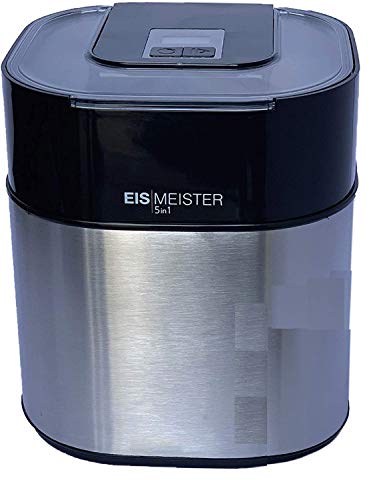 PerfectMix EISMEISTER Eismaschine Eis-creme zum selber machen,für 4 Personen,5in1 Machine - Speiseeismaschine Speiseeisbereiter mit 1,5 L Fassung, Sorbet Maschine, Frozen Joghurt, Softeis, Ice Maker