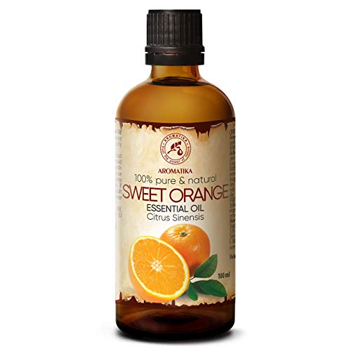 Orangenöl 100ml - Citrus Sinensis - Brasilien - 100% Reines & Natürliches Ätherisches Orangen Öl für Guten Schlaf - Raumduft - Duftlampe - Orangenöl Ätherisch