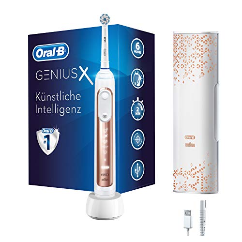 Oral-B Genius X Elektrische Zahnbürste/Electric Toothbrush, 6 Putzmodi für Zahnpflege, künstliche...