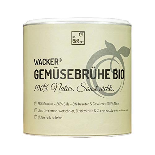 Wacker Gemüsebrühe Bio, 300g. Glutenfrei, laktosefrei & vegan. Ohne Zucker, Hefe & Geschmacksverstärker.