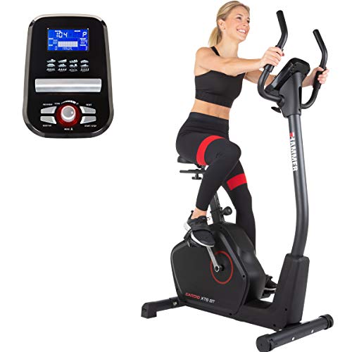 HAMMER 4862 Ergometer Cardio XT6 BT, leises Fitnessfahrrad mit tiefem Einstieg und Comfort-Sattel,...