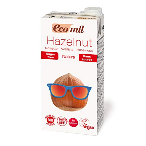 Ecomil - Bio-Haselnussmilch - Zuckerfrei - Laktosefrei - Glutenfrei - 1l - Milch Haselnuss_1l_