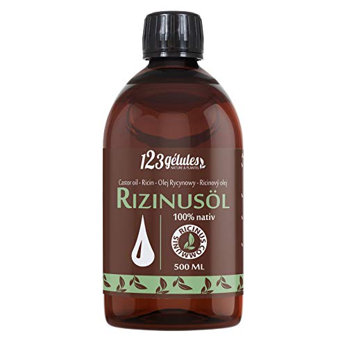 Rizinusöl - 500 ml - 100% nativ - kalt gepresst - Ricinus Communis