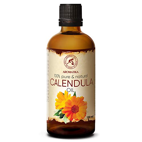 Calendulaöl 100ml - Calendula Officinalis - 100% Rein und Natürlich - Ringelblumen Öl für Gesicht - Haare- Haut - Nägel - Hände - für Schönheit - Massage - Wellness - Kosmetik - Körperpflege