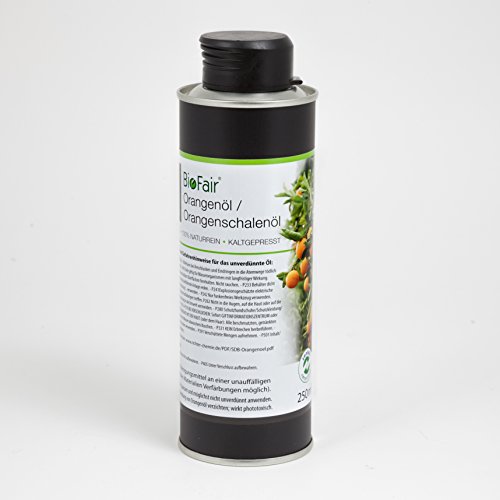 Orangenöl/Orangenschalenöl von BioFair® 100% naturreines, ätherisches Öl, kaltgepresst - 250 ml