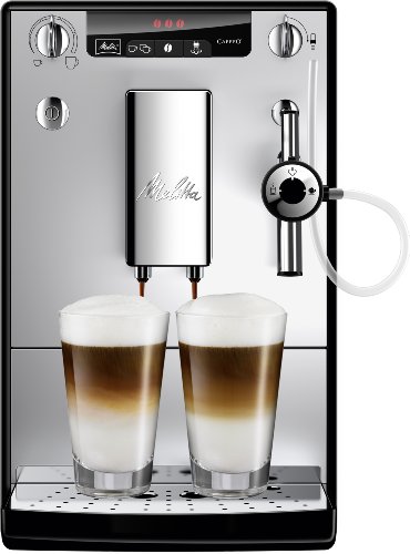 Melitta Caffeo Solo & Perfect Milk E957-103 Schlanker Kaffeevollautomat mit Auto-Cappuccinatore | Automatische Reinigungsprogramme | Automatische Mahlmengenregulierung | Silber