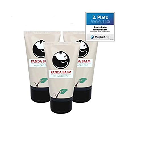 Wundsalbe Panda Balm Hand-Creme Wundpflege Lippenbalsam natürliche Hautpflege vegan Balsam 3 x 50 ml