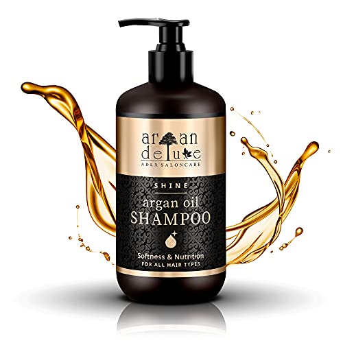 Argan Deluxe Shampoo in Friseur-Qualität 300 ml - TESTSIEGER 2021 - stark pflegend mit Arganöl für Geschmeidigkeit & Glanz - für Damen und Herren