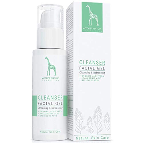 Waschgel mit Bio-Aloe Vera, Hyaluronsäure und Salizylsäure - NATURKOSMETIK VEGAN - 125 ml von Mother Nature Cosmetics