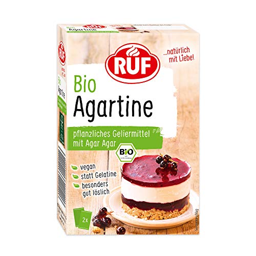 RUF Bio Agar Agar rein pflanzliches Geliermittel statt Gelatine, 7er Pack (7 x 30g)