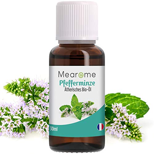 Pfefferminzöl BIO | Ätherisches Öl 100% Naturrein | Minzöl gegen Kopfschmerzen + Migräne | Pfefferminz Aroma Zum Verzehr | Diffuser Duftöl Duftlampe Aromatherapie Minze Pur auch China Öl genannt