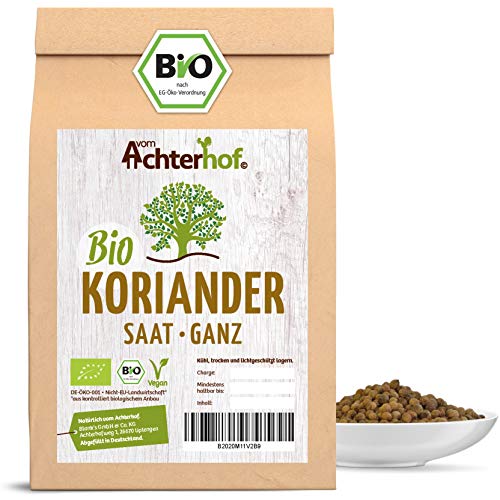 Bio-Koriander-Samen ganz (500g) Bio Koriandersaat vom-Achterhof Koriandersamen coriander organic