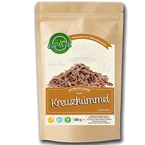 Kreuzkümmel Ganz (500g) • Kumin Gewürz Ganz • Cumin Seeds Kumin Gewürz I Mit starkem Aroma und authentischem Geschmack I Eat Well Premium Foods