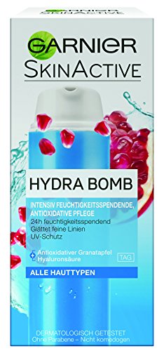 GARNIER SkinActive Hydra Bomb 3 in 1 Tagespflege/Intensive Feuchtigkeitscreme mit Granatapfel & Amla (für feuchtigkeitsbedürftige Haut - dermatologisch getestet - ohne Parabene) 3 x 50ml