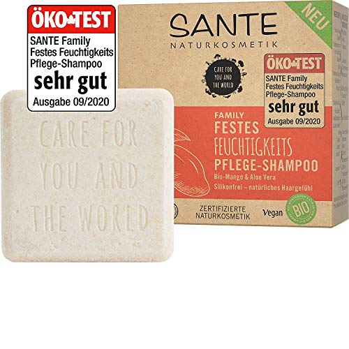 SANTE Naturkosmetik Festes Shampoo für trockenes Haar, Vegane Formel mit Bio-Aloe Vera und Mango,...