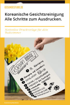Drucke deine Checkliste für die koreanische Gesichtspflege aus und häng es dir in den Badezimmerschrank!